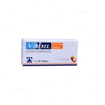 Picture of Vadil 3.125mg Tab 10x3s