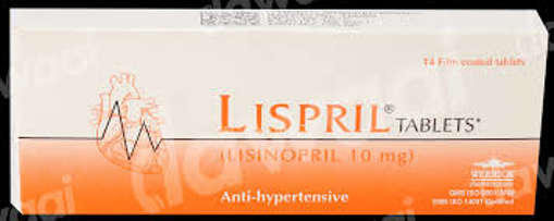 Picture of Lispril 10mg Tab 14x1s