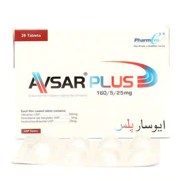 Picture of Avsar Plus 160/5/25mg Tab 7x4s