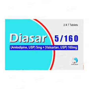 Picture of Diasar 5/160mg Tab 14x1s