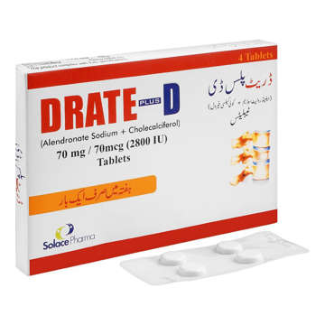 Picture of Drate Plus D 70mg/70mcg Tab 1x4s