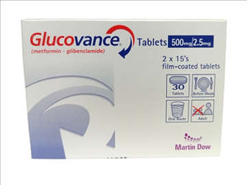 Picture of Glucovance 500/2.5mg Tab 15x2s