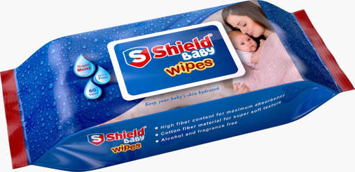 Picture of Shield Baby Wipes 60x1s