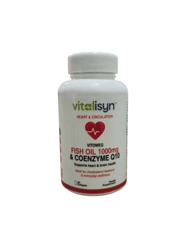 Picture of Vitalisyn Fish Oil 1000mg & Coenzyme Q10 Softgels 30x1s